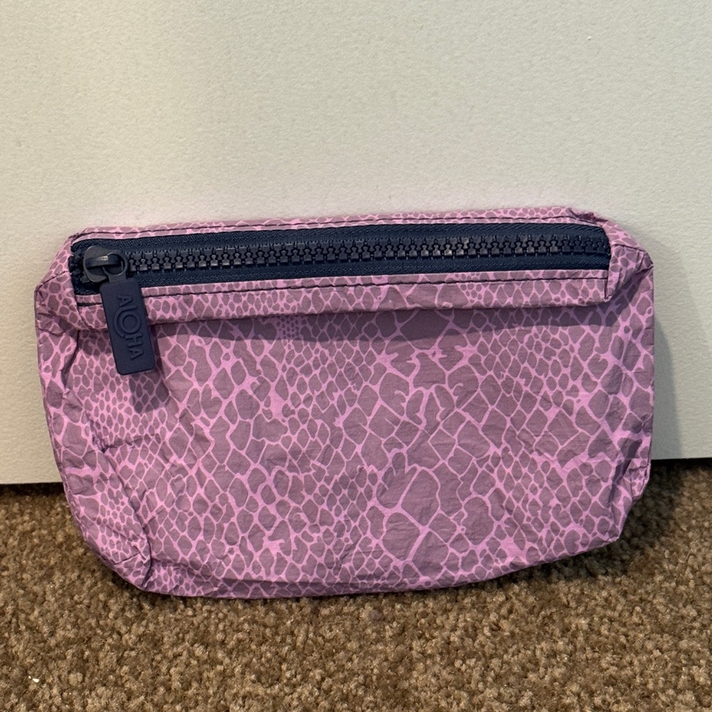 Aloha Collection Purple Snakeskin Pattern Mini Pouch